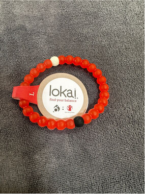 Lokai Save the Children Bracelet Red White Size Large